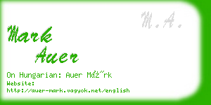 mark auer business card